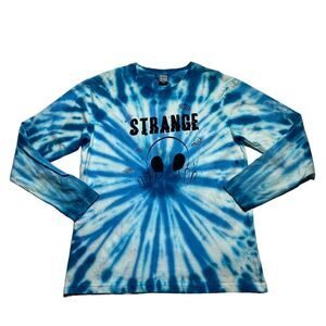 Hype Means Nothing Blue STRANGE Alien Tie-Dye Long Sleeve Tee Sz 2X